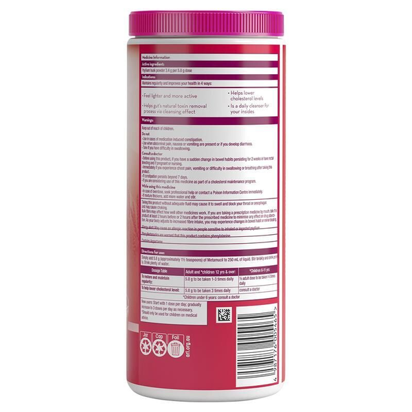 Metamucil Wild Berry Smooth 72 Doses 425g Powder