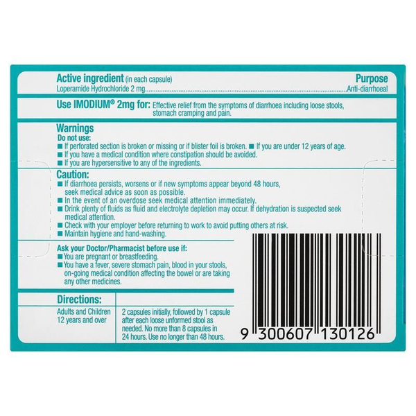 Imodium 2mg 8 Capsules