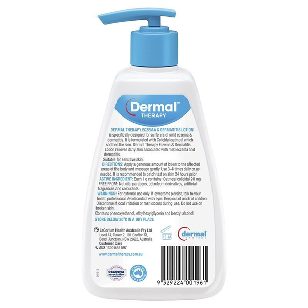 Dermal Therapy Eczema & Dermatitis Lotion 250ml