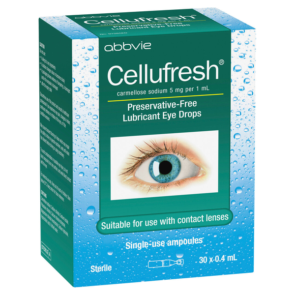 Cellufresh Preservative Free Lubricant Eye Drops 30 x 0.4ml