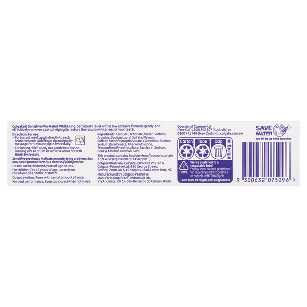Colgate Sensitive Pro Relief Multi Protection Toothpaste 110g