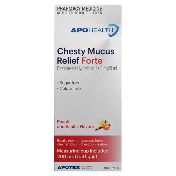 APH Chesty Mucus Relief Forte 200ml Same as Bisolvon Chesty Forte