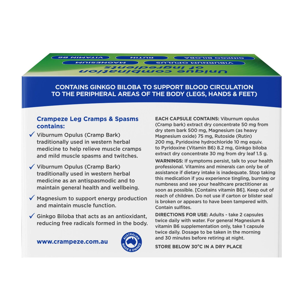 Crampeze Leg Cramps & Spasms 60 Capsules