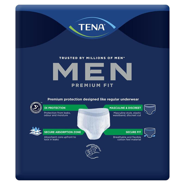 Tena Men Premium Fit Protective Underwear Maxi 8 Pants - M/L