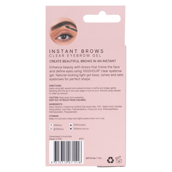 1000 Hour Instant Brows Brush-on Tinted Gel 6g - Clear