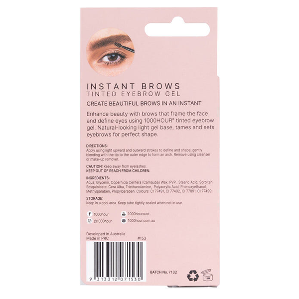 1000 Hour Instant Brows Brush-on Tinted Gel 6g - Medium Brown