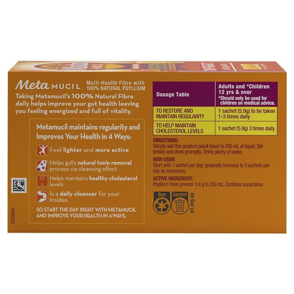 Metamucil Orange Smooth 30 Doses 30 X 5.9g Sachet