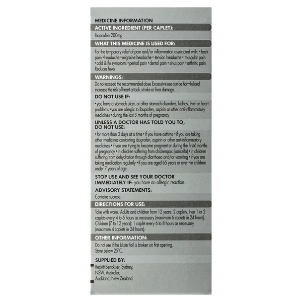 Nurofen 200mg 48 Caplets 
