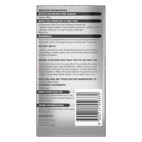 Nurofen Double Strength 400mg 12 Tablets