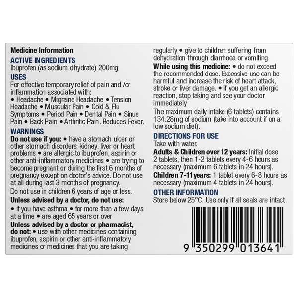 Chemists' Own IbuVance 200mg 24 Tablets