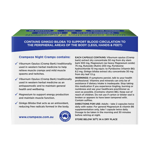 Crampeze Leg Cramps & Spasms 30 Capsules