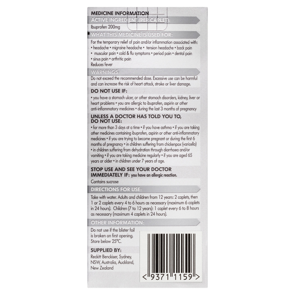 Nurofen 200mg 24 Caplets 