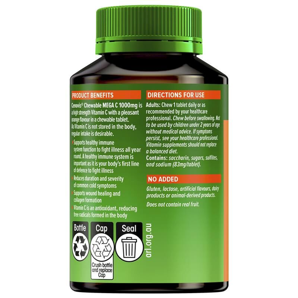 Cenovis Chewable Mega C 1000mg 60 Tablets
