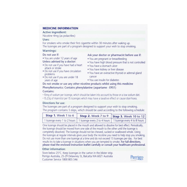 Nicotinell Extra Strength 4mg Peppermint 72 Lozenges