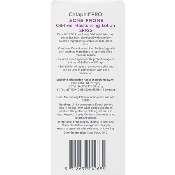 Cetaphil Pro Acne Prone Moisturising Lotion SPF25 118ml