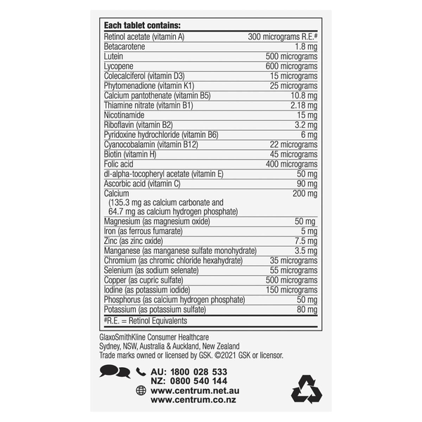 Centrum Advance Adults 60 Tablets
