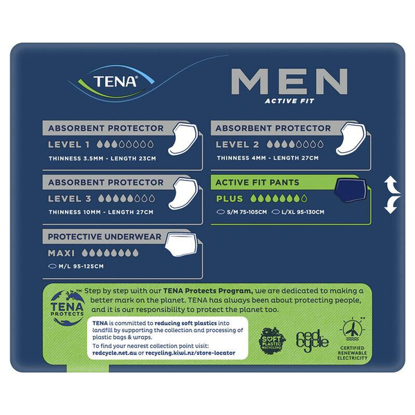 Tena Men Active Fit Pants Plus 8 Pants - L/xL