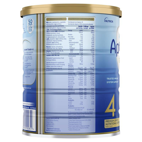Aptamil Gold+ 4 Premium Junior Nutritional Supplement From 2 Years 900g