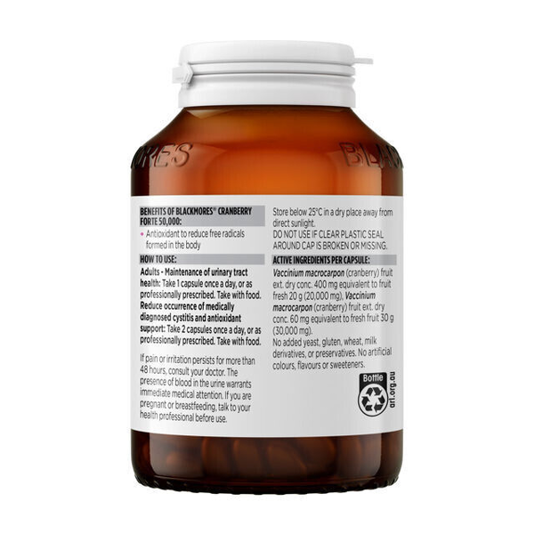 Blackmores Cranberry Forte 50000 90 Capsules