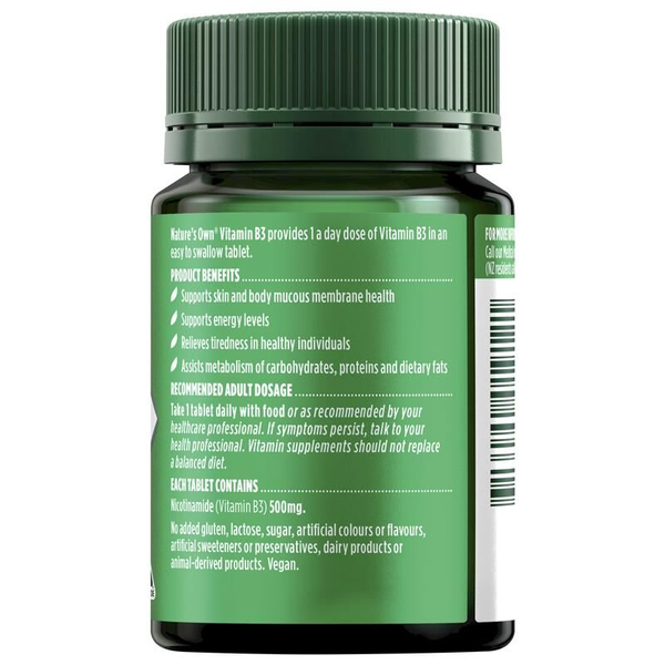 Nature's Own Vitamin B3 500mg 60 Tablets