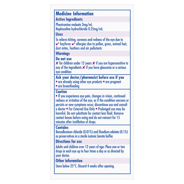 Visine Allergy Eye Drops 15ml