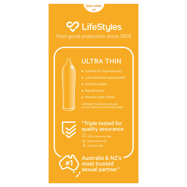 LifeStyles ULTRA THIN Sensitive Feel 10 Condoms
