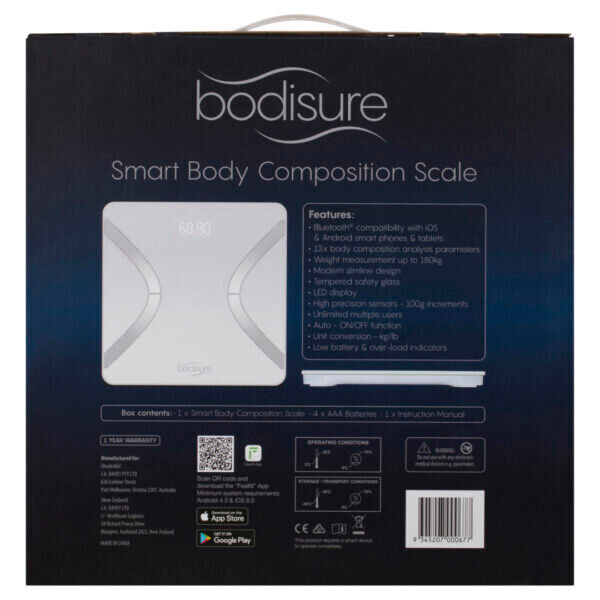 Bodisure Smart Body Composition Scale BBC100-WH --- White