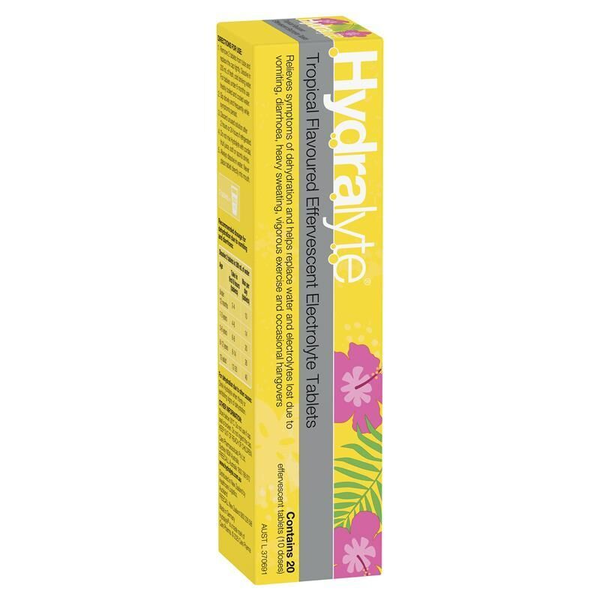 Hydralyte Tropical 20 Effervescent Electrolyte Tablets