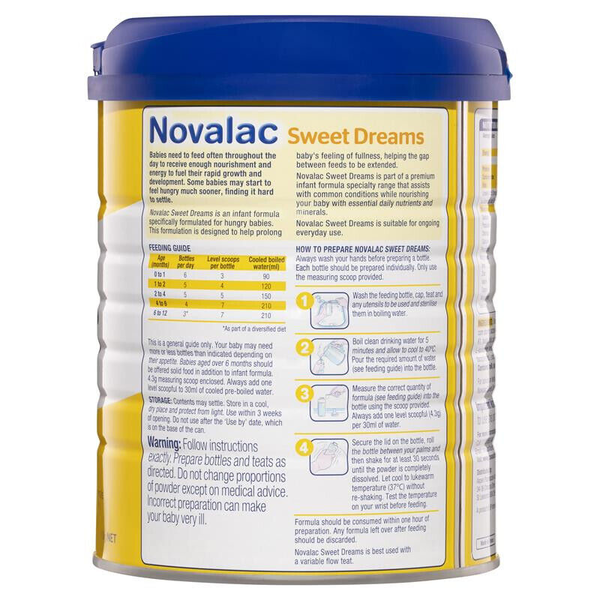 Novalac Sweet Dreams Premium Infant Formula 0-12 Months 800g