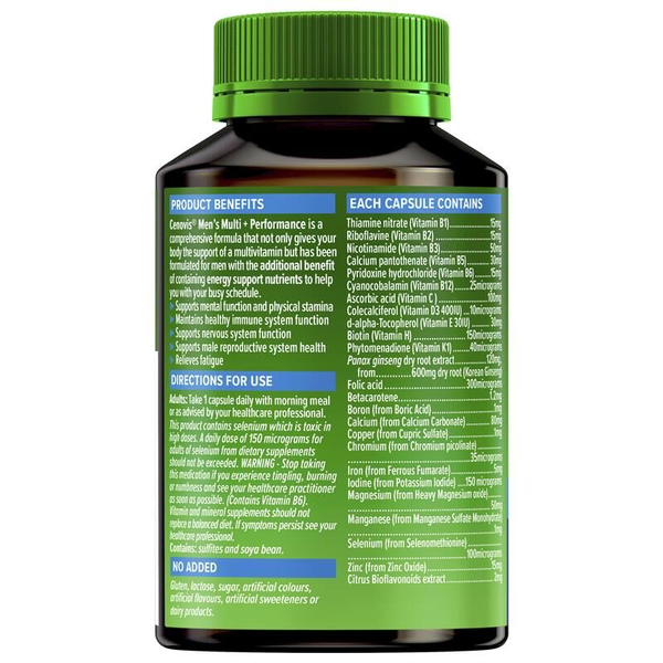 Cenovis Once Daily Men's Multi + Performance 50 Capsules