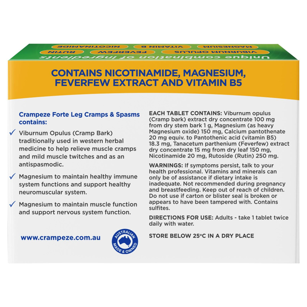 Crampeze Forte Leg Cramps & Spasms 30 Capsules