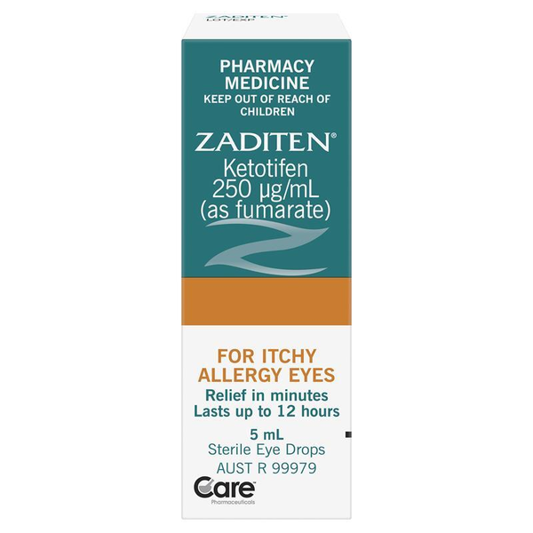 Zaditen Eye Drops 5ml Relief Itchy Allergy Eyes In Minutes