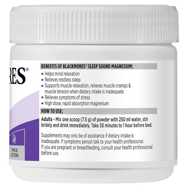 Blackmores Sleep Sound Magnesium Powder 187.5g