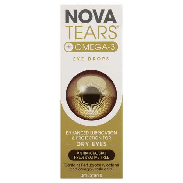 Nova Tears + Omega3 Preservative Free Lubricating Eye Drops 3ml