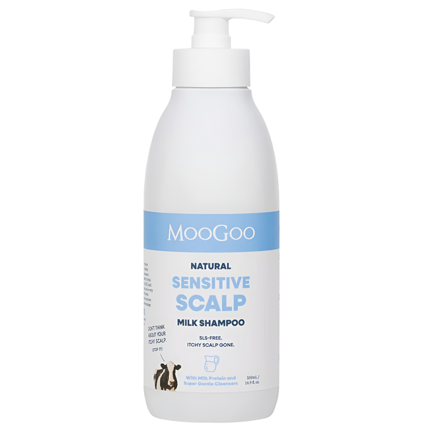 MooGoo Natural Sensitive Scalp Milk Shampoo 500ml + Cream Conditioner 500ml