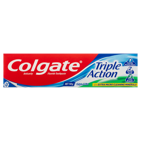 Colgate Triple Action Original Mint Toothpaste 110g