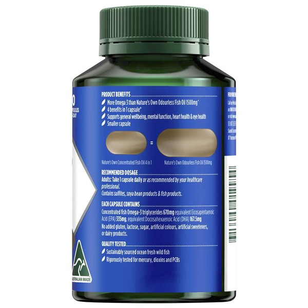 Nature's Own 4 In 1 Concentrated Fish Oil 90 Capsules