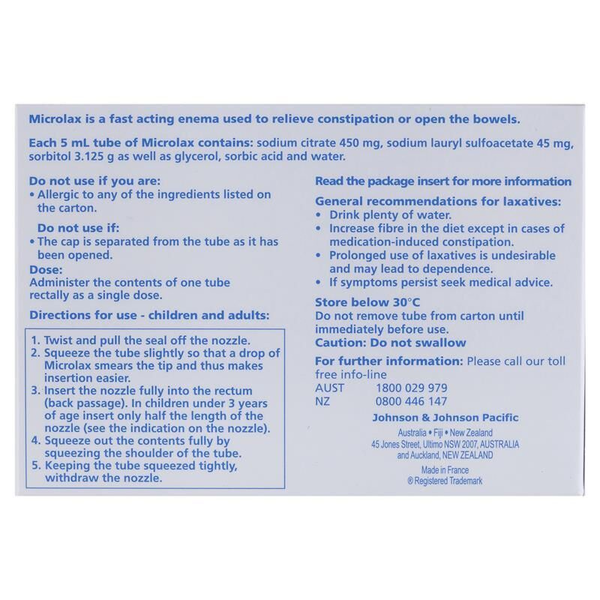 Microlaxx Enemas 4 X 5ml 