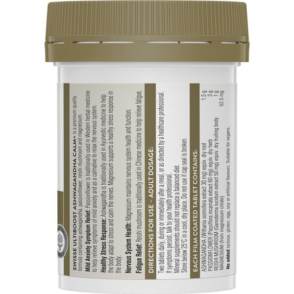 Swisse Ultiboost Ashwagandha Calm+ 60 Tablets
