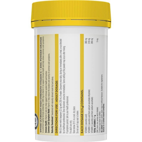Swisse Ultiboost High Strength Vitamin C + Zinc Powder 150g