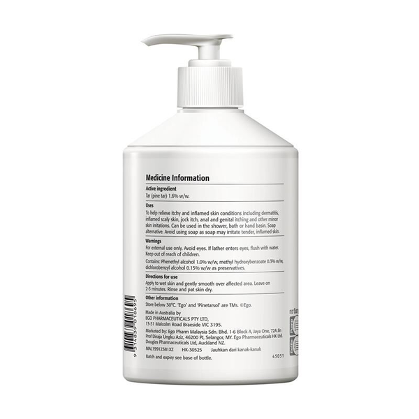 Ego Pinetarsol Soap Free Cleansing Gel 450g