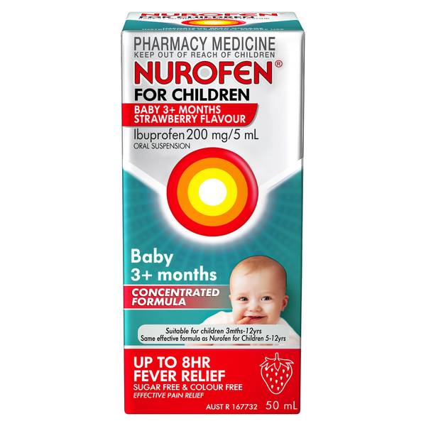 Nurofen For Children Baby 3+ Months Strawberry 50ml