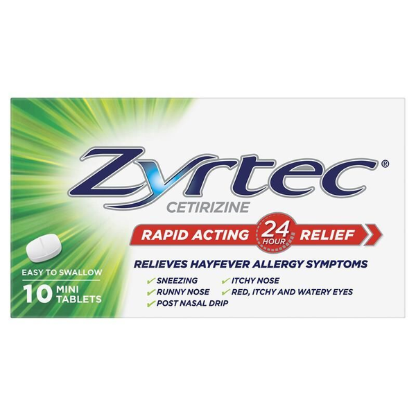 Zyrtec 10mg 10 Mini Tablets