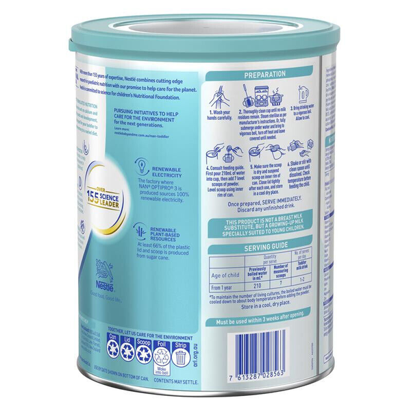 Nan OptiPro 3 Toddler Premium Milk Drink 800g From 1 Year Of Age