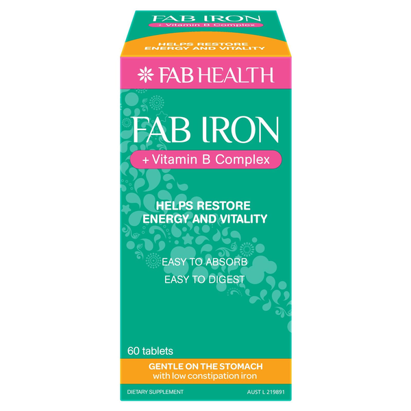 FAB Iron + Vitamin B Complex 60 Tablets