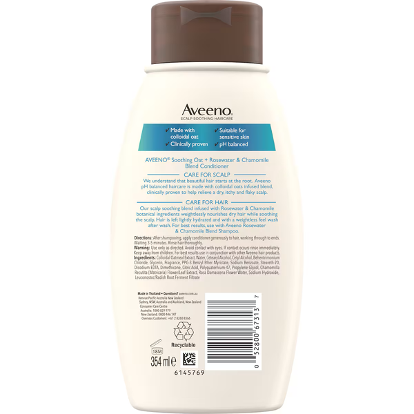 Aveeno Soothe & Soften Conditioner Rose Water & Chamomile 354ml