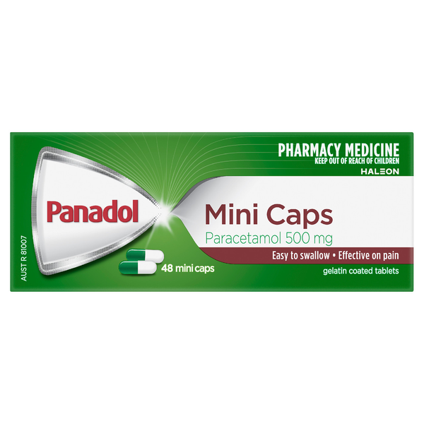 Panadol Mini Caps 500mg 48 Mini Capsules