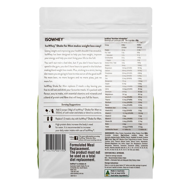 Isowhey Men's Shake 840g Vanilla