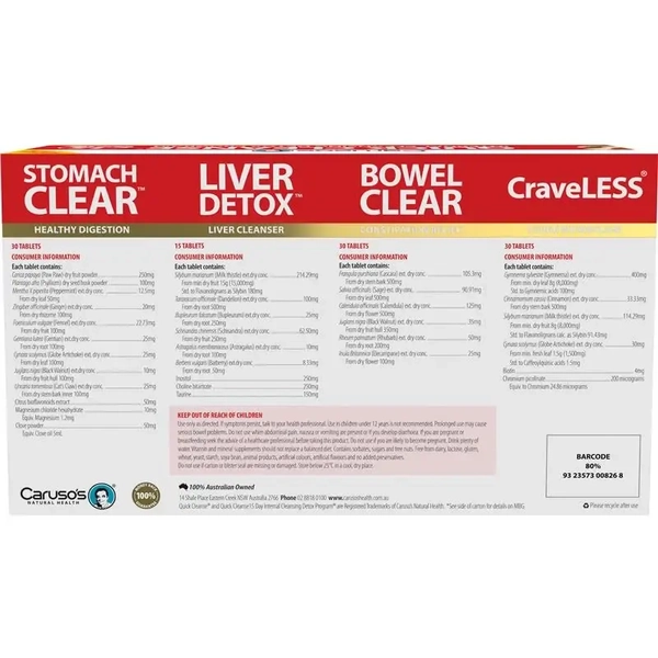 Caruso's Quick Cleanse Internal Cleansing Detox Program 15 Day