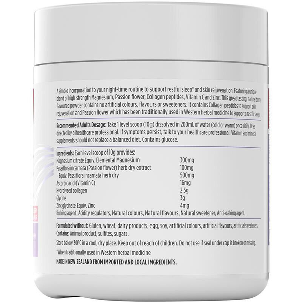 Nutra Life Magnesium Sleep + Collagen Renew 250g Powder
